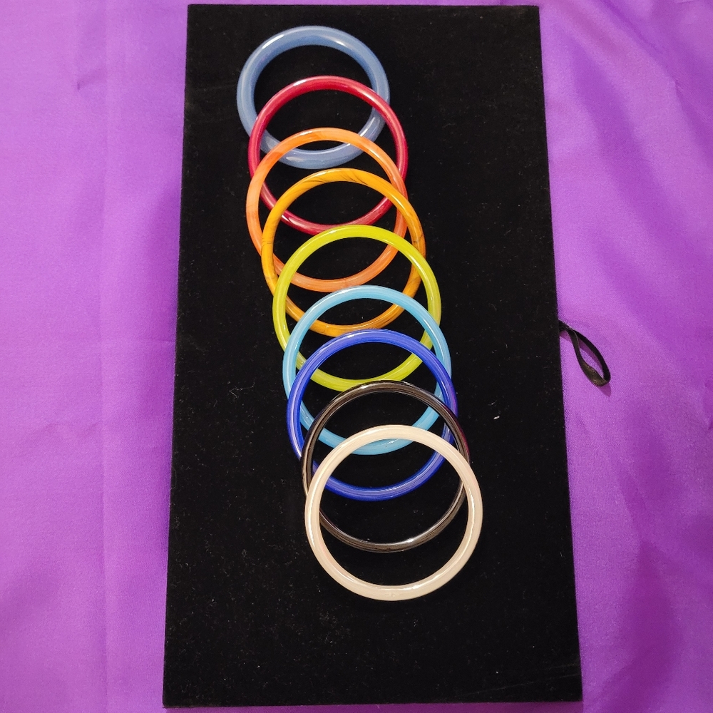 Glass bangles set 🌈